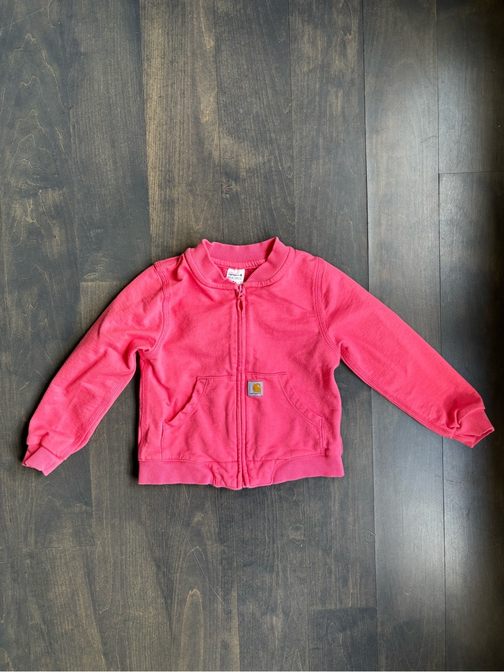 Carhartt Kids Bright Pink Zip Up Lightweight Sweatshirt Size 2T